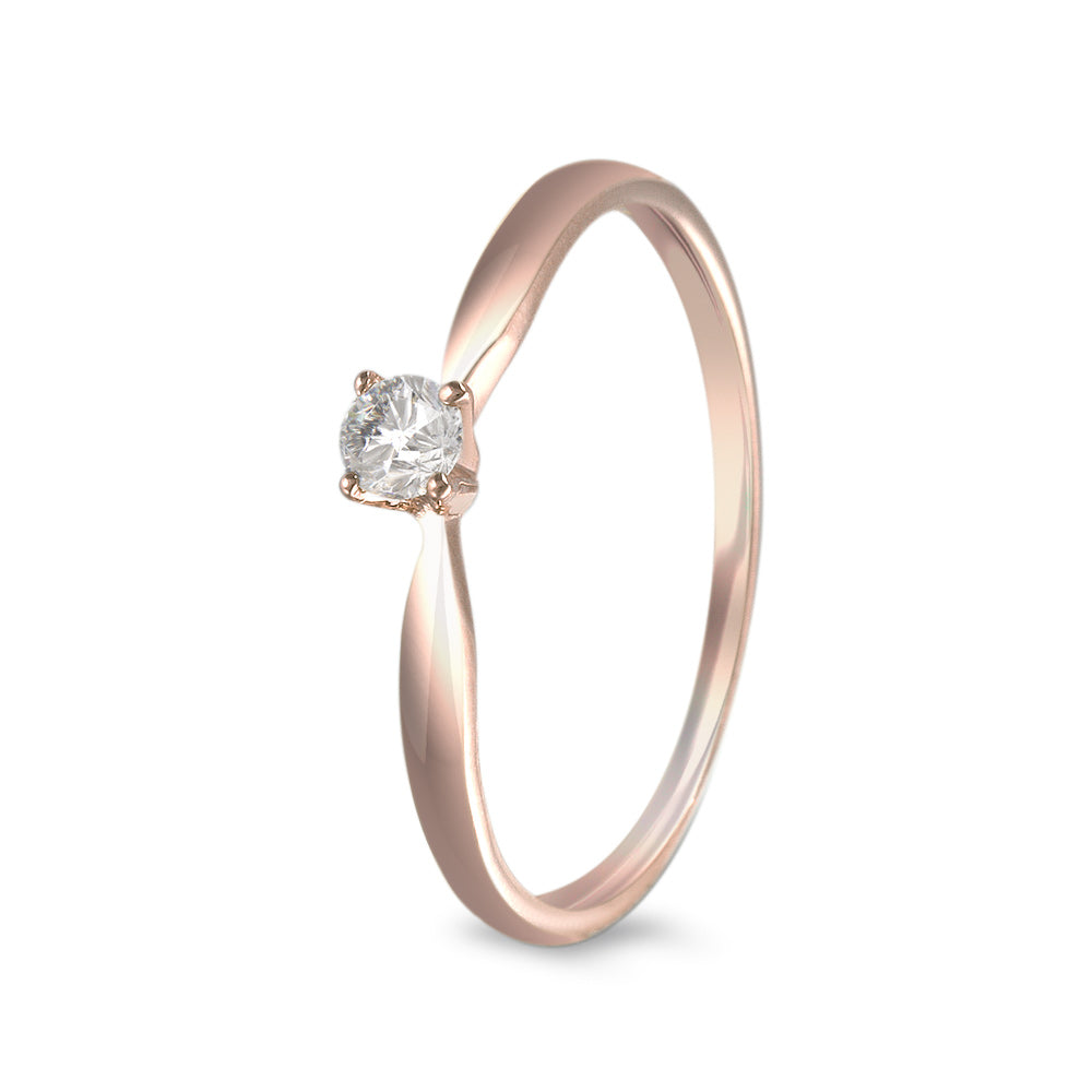 Anillo de compromiso solitario con diamante 0.11 ct