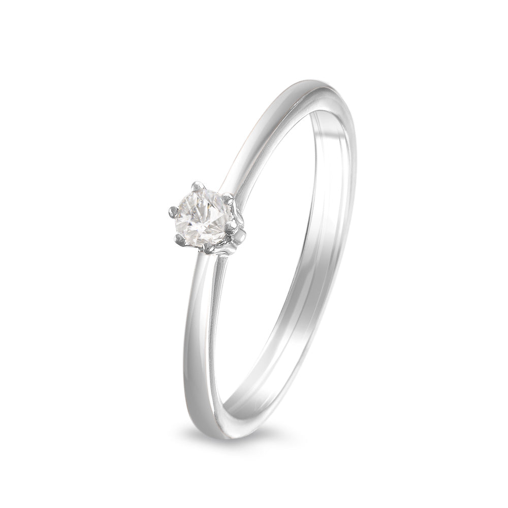 Anillo de compromiso solitario con diamante 0.10 ct