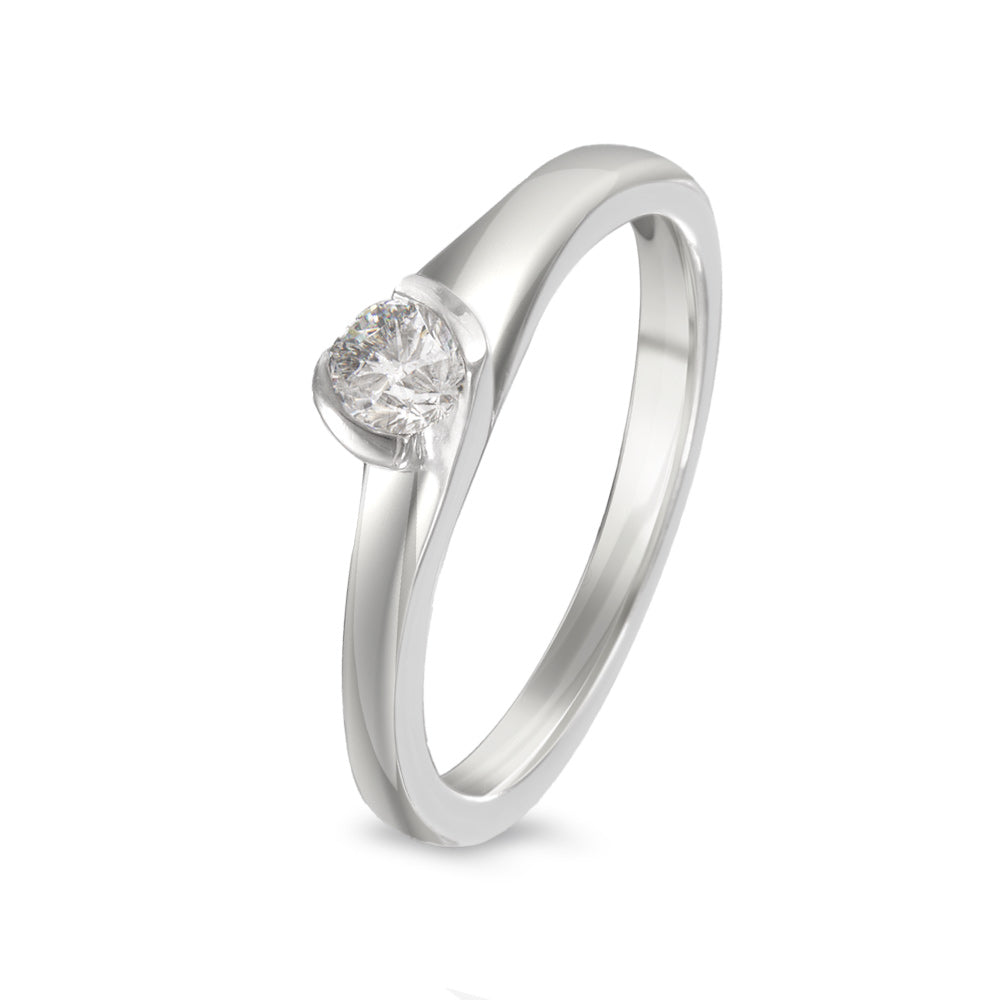 Anillo de compromiso solitario con diamante 0.18 ct