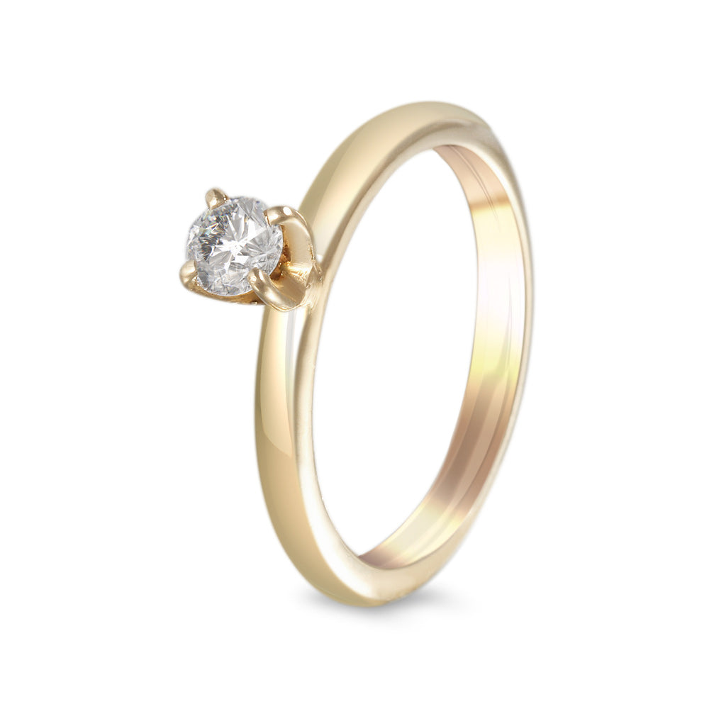 Anillo de compromiso solitario con diamante 0.30 ct