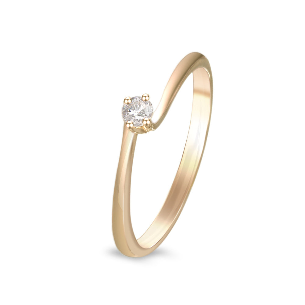 Anillo de compromiso solitario con diamante 0.09 ct