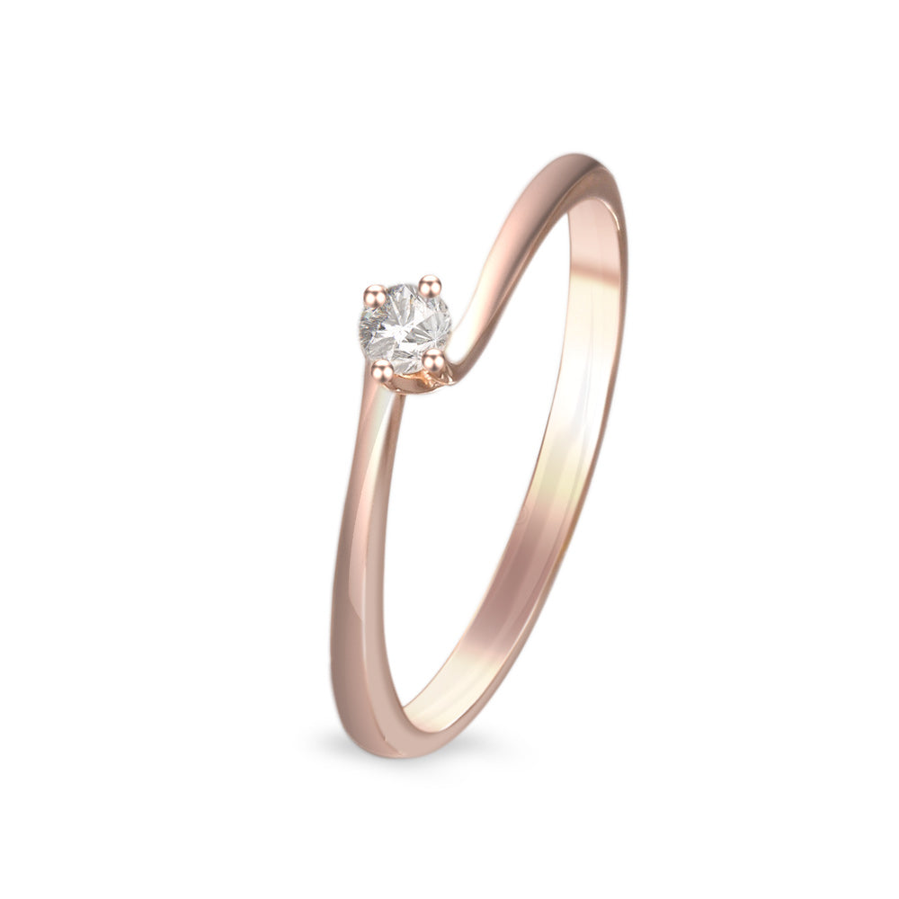 Anillo de compromiso solitario con diamante 0.09 ct