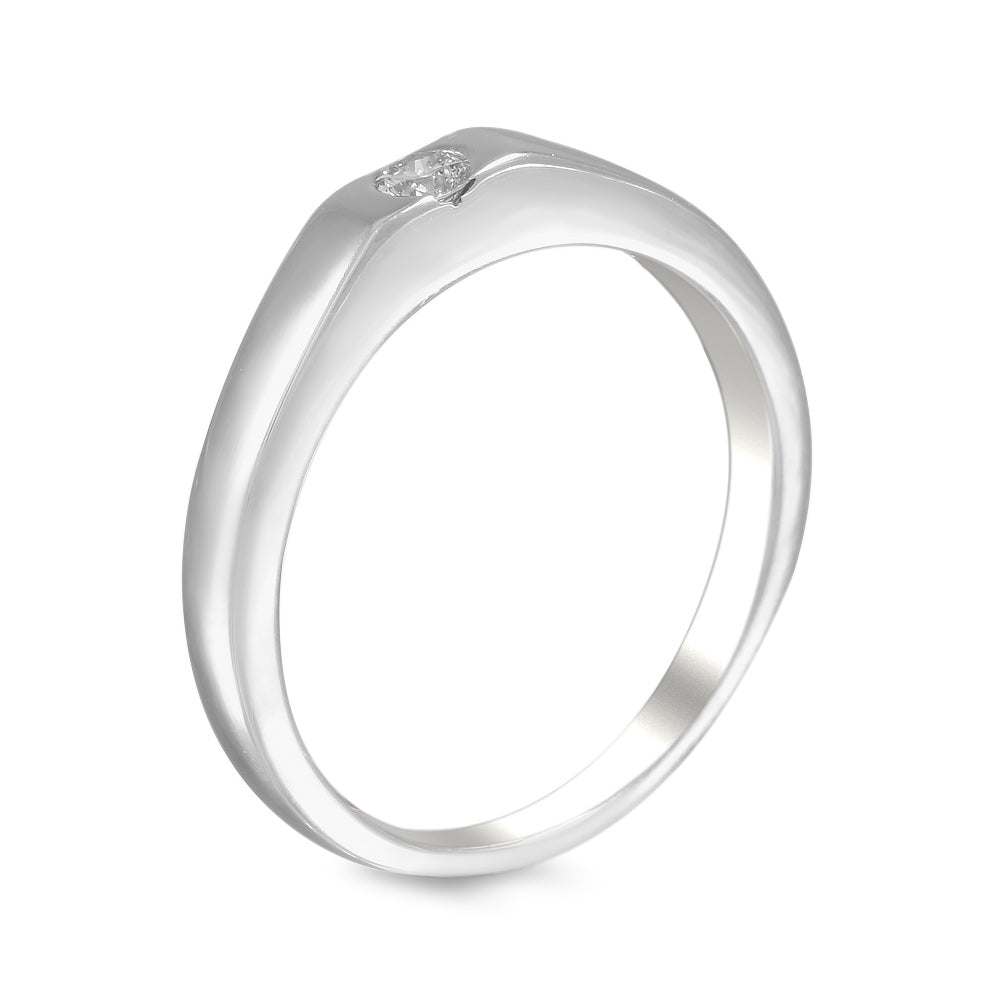 Anillo de compromiso solitario con diamante 0.10 ct