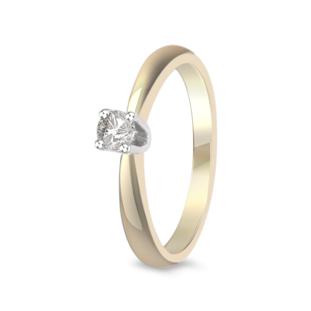 Anillo de compromiso solitario con diamante 0.20 ct