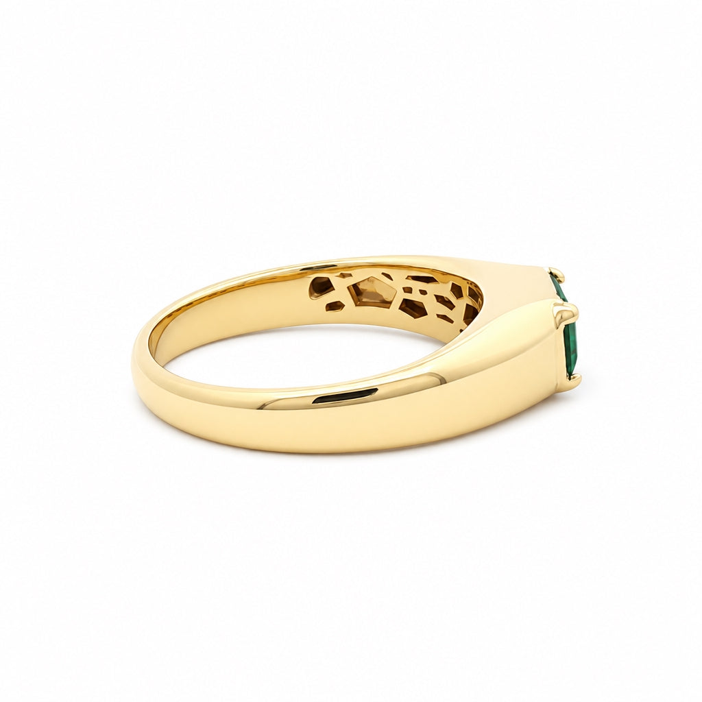 Anillo para hombre con esmeralda