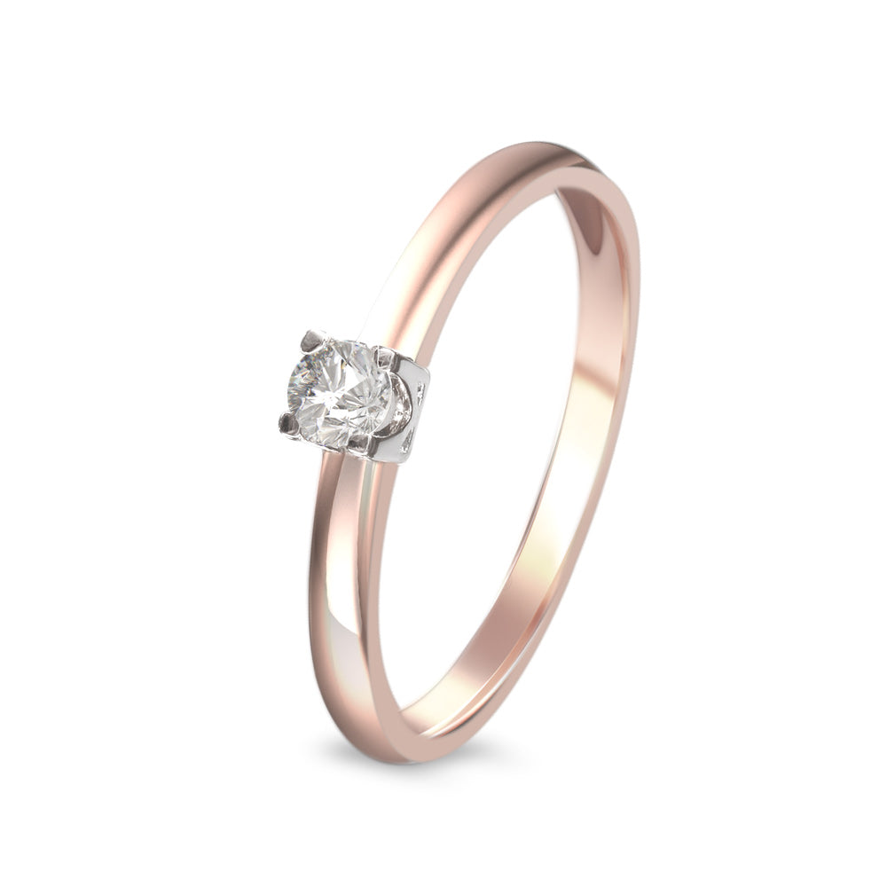 Anillo de compromiso solitario con diamante 0.12 ct