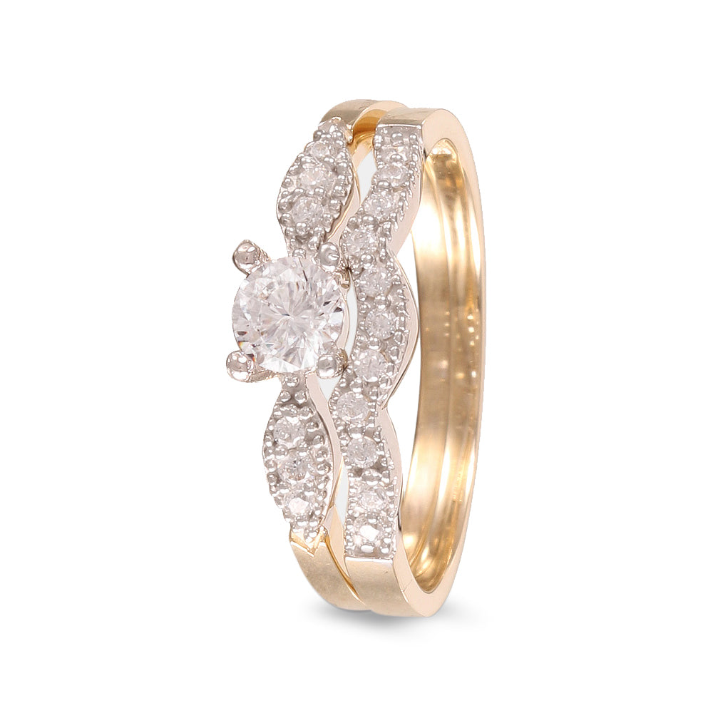 Duo anillo de compromiso y churumbela con circonia