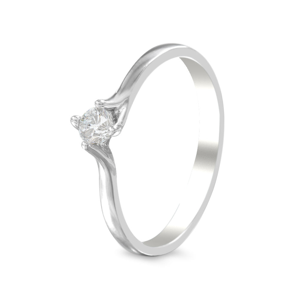 Anillo de promesa con circonia estilo solitario