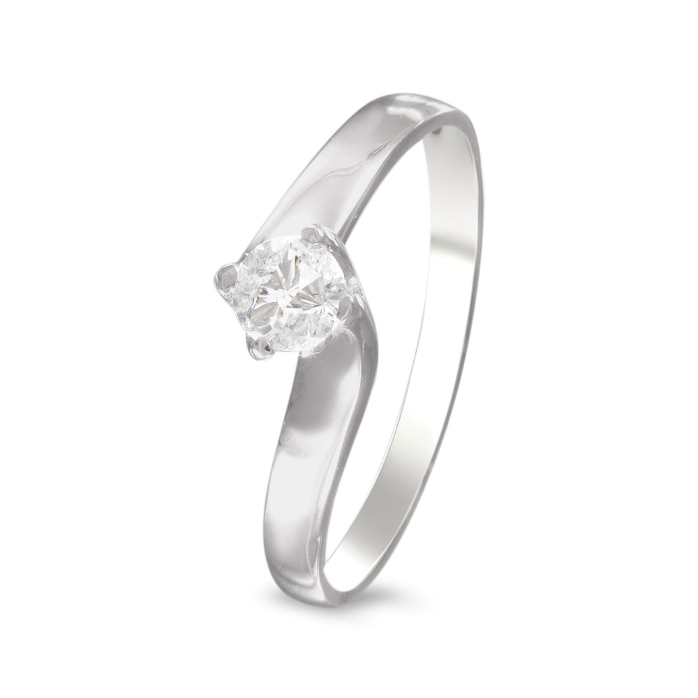 Anillo solitario estilo clásico con zirconia Swarovski