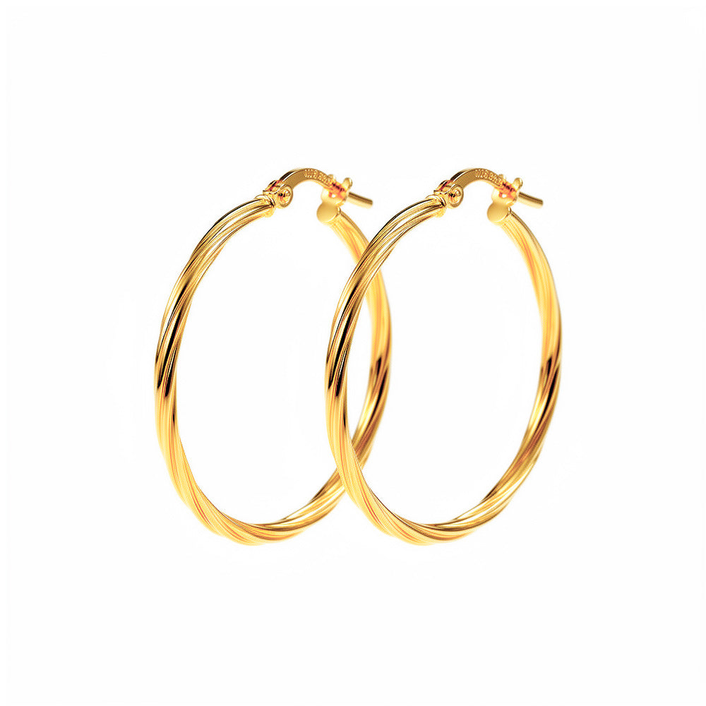 Arracadas redondas estilo torcido