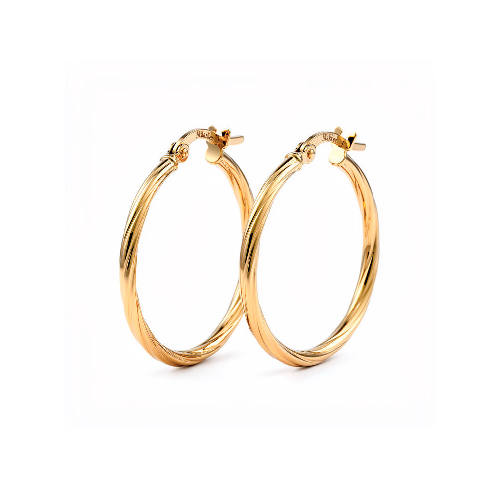 Arracadas redondas estilo torcido