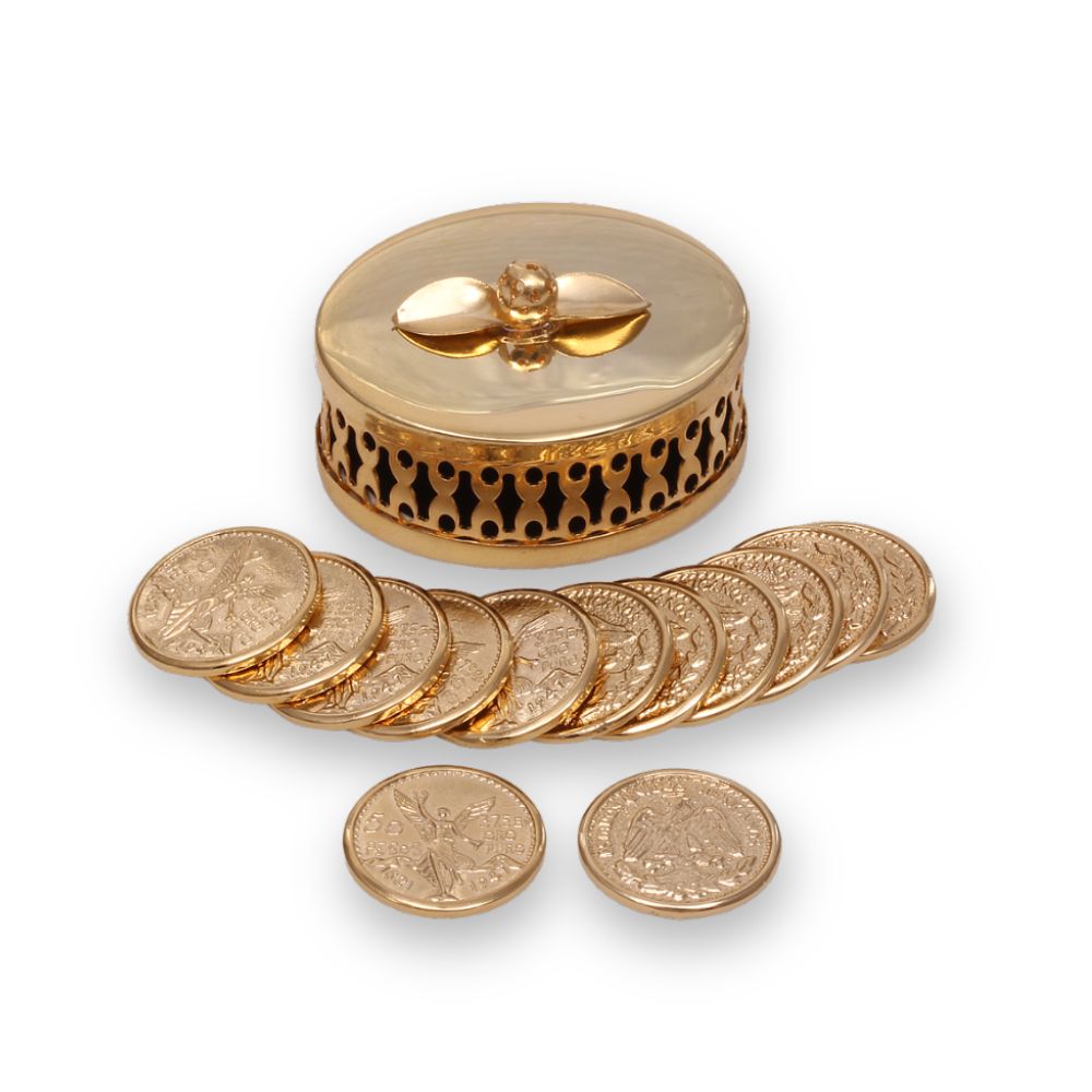 Arras de matrimonio estilo centenario en oro amarillo