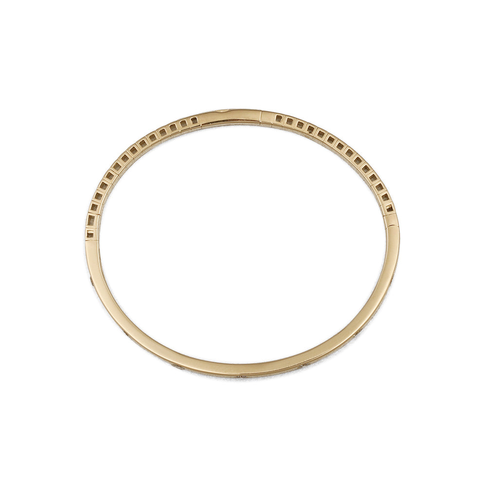 Brazalete rígido con diamantes en oro amarillo