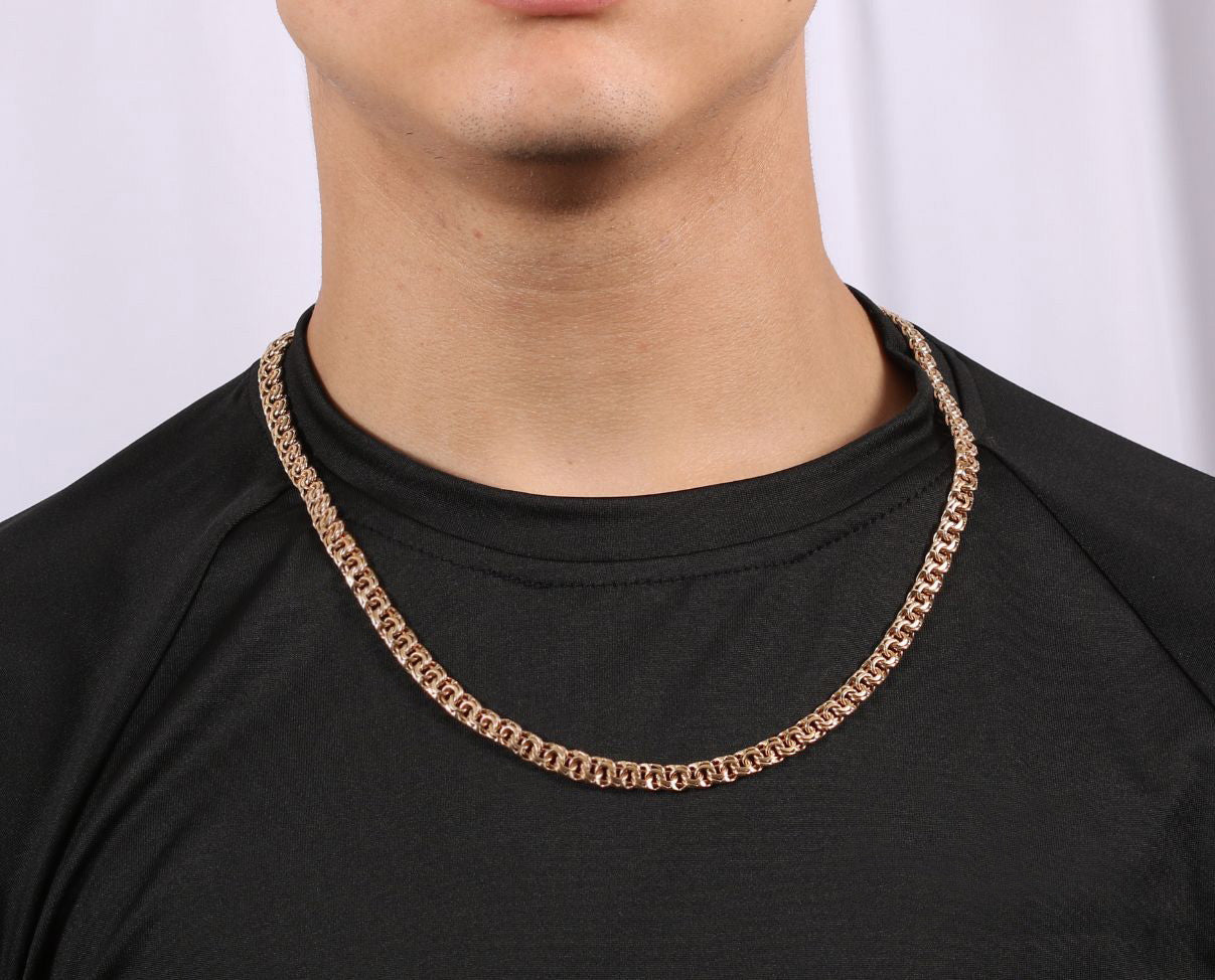 Cadena clásica tejido chino ancho 6 mm