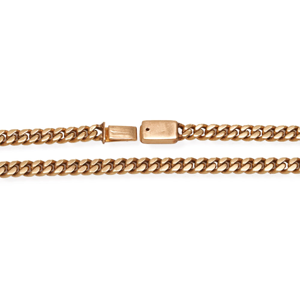 Cadena clásica tejido barbado ancho 4 mm