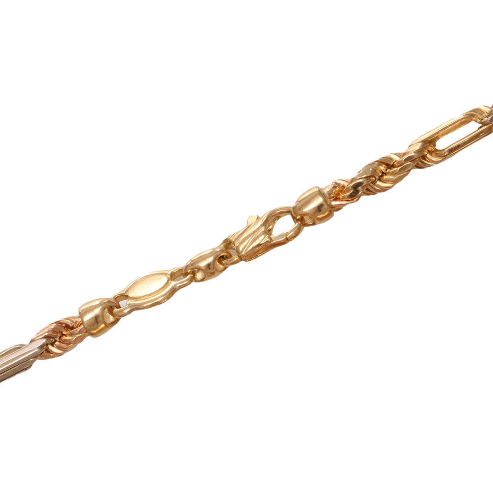 Cadena tejido figaro torsal ancho 4 mm
