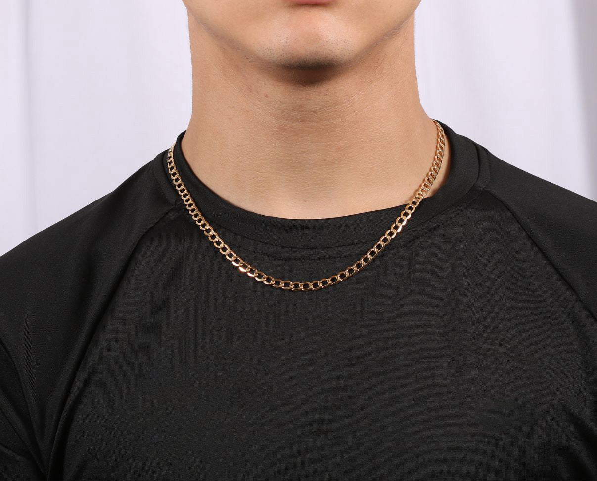 Cadena clásica tejido barbado ancho 5 mm