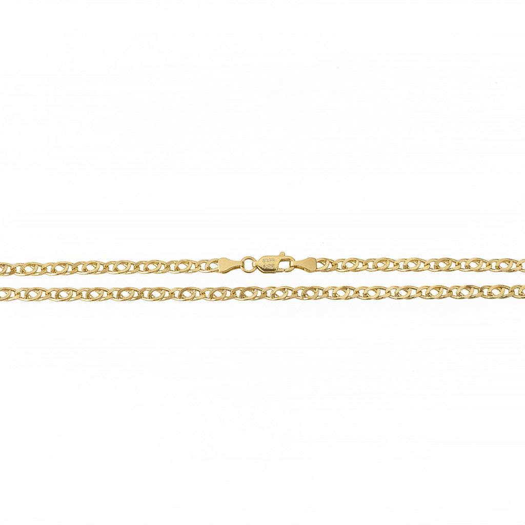 Cadena tejido ojo de pájaro ancho 3 mm