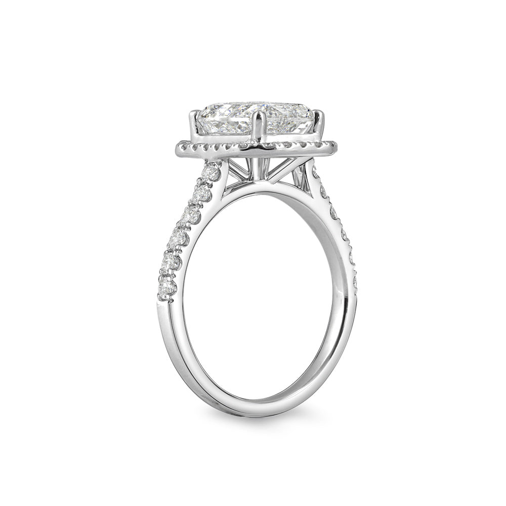 Anillo de compromiso con diamantes laterales lab-grown 1.88 ct