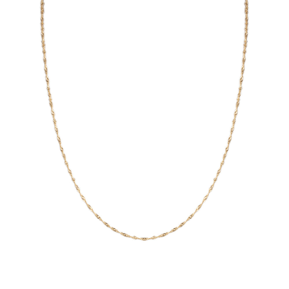 Cadena delgada tejido singapur ancho 1 mm ideal para dije ligero