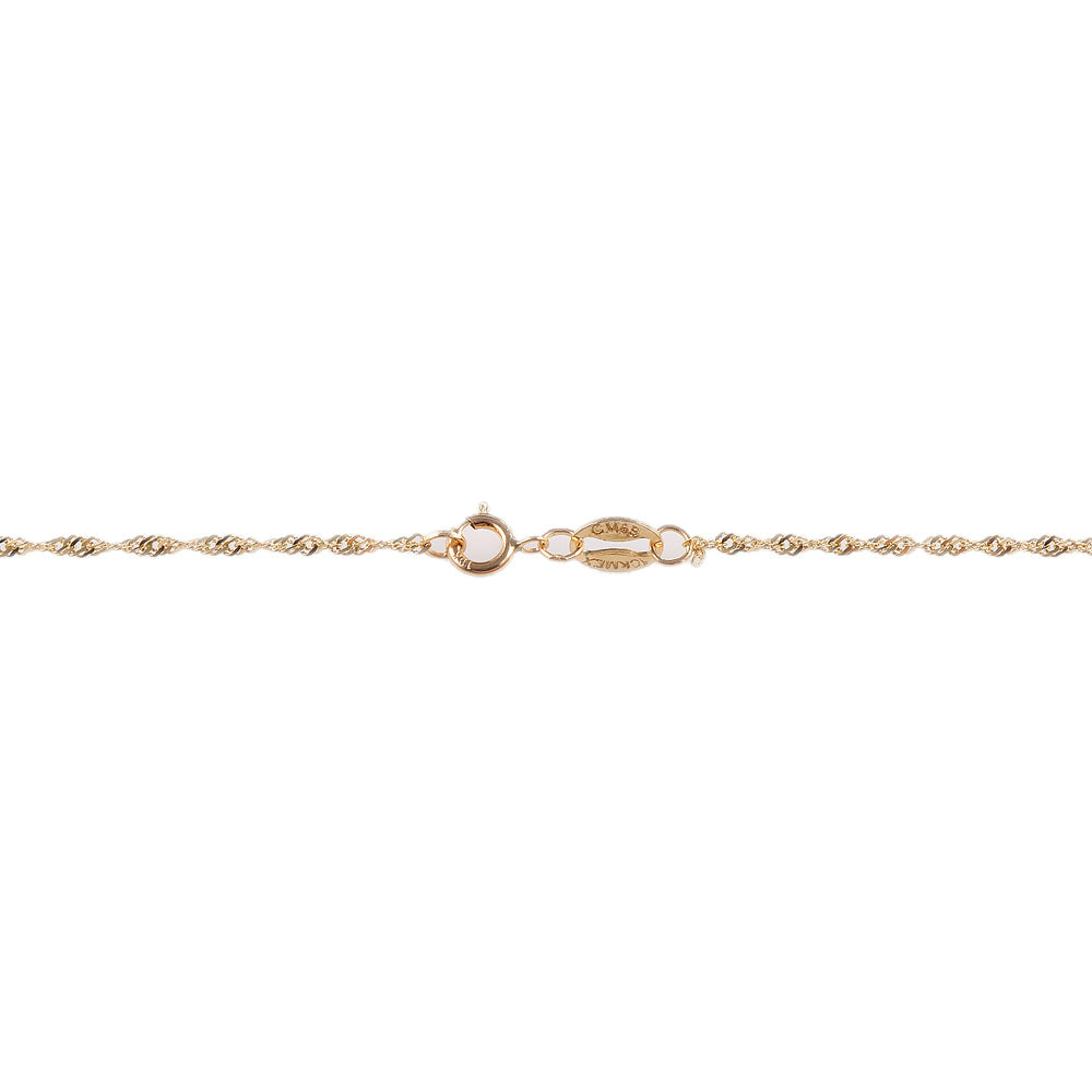 Cadena delgada tejido singapur ancho 1 mm ideal para dije ligero