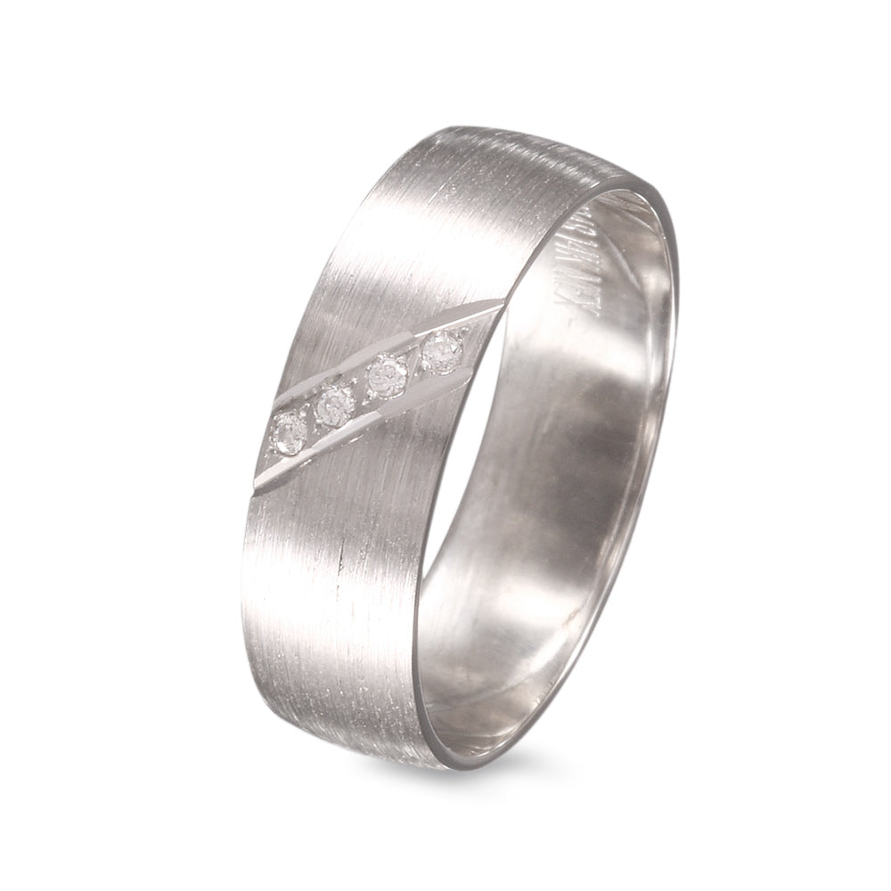 Argolla de matrimonio con tres diamante