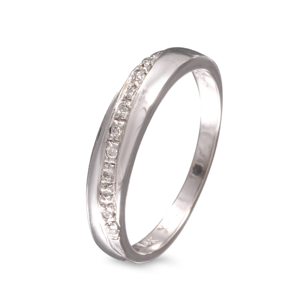 Argolla de matrimonio diseño carril con diamante