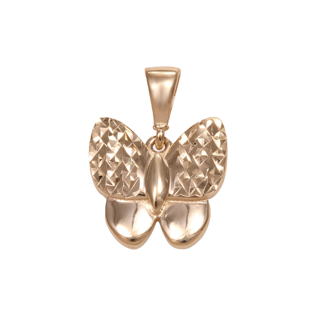 Dije diseño mariposa con acabado diamantado