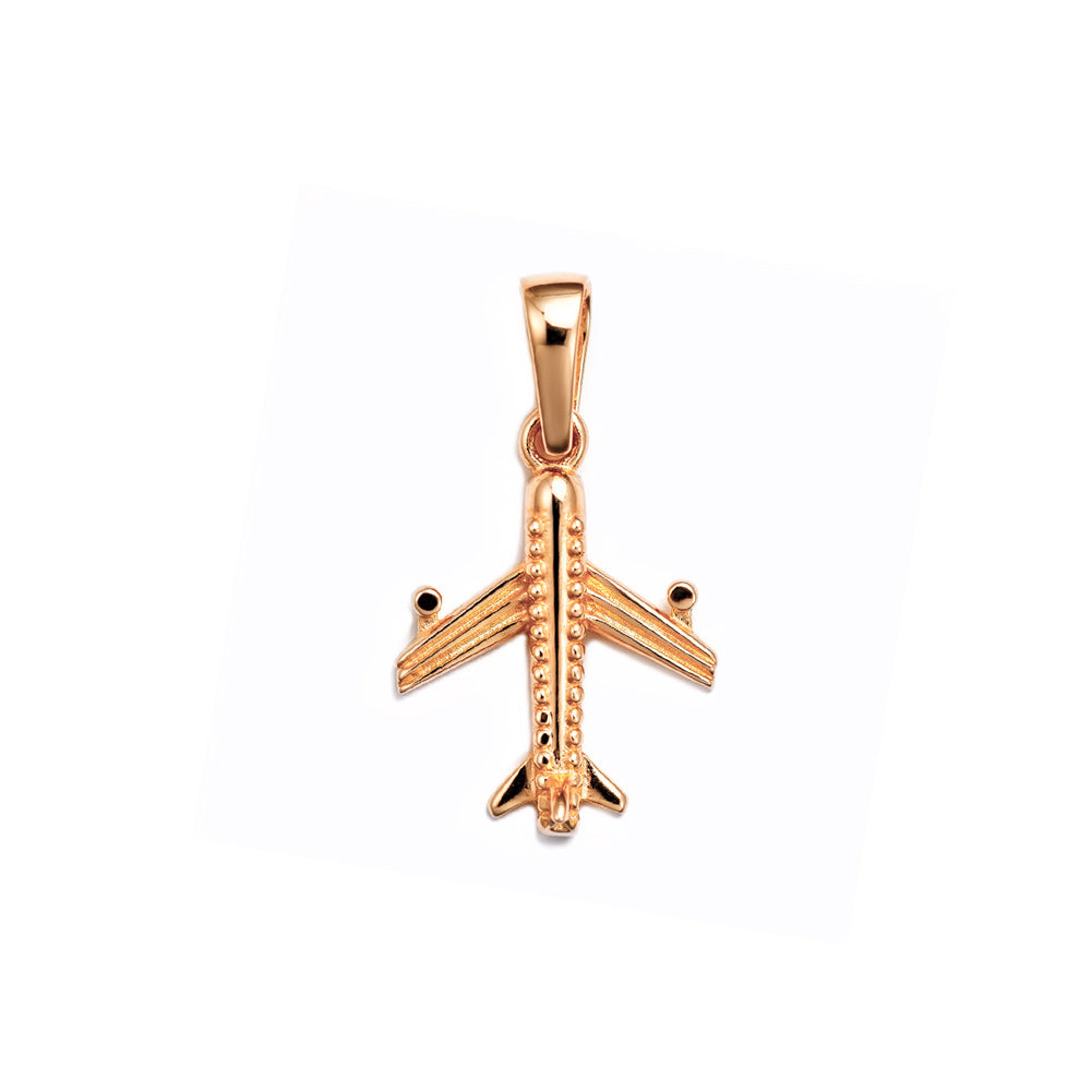 Dije de avión "Viajero" diseño texturizado