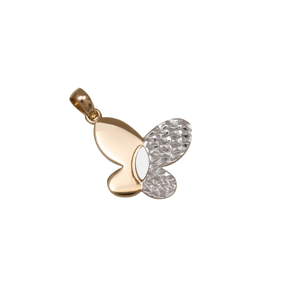 Dije diseño mariposa con acabado diamantado