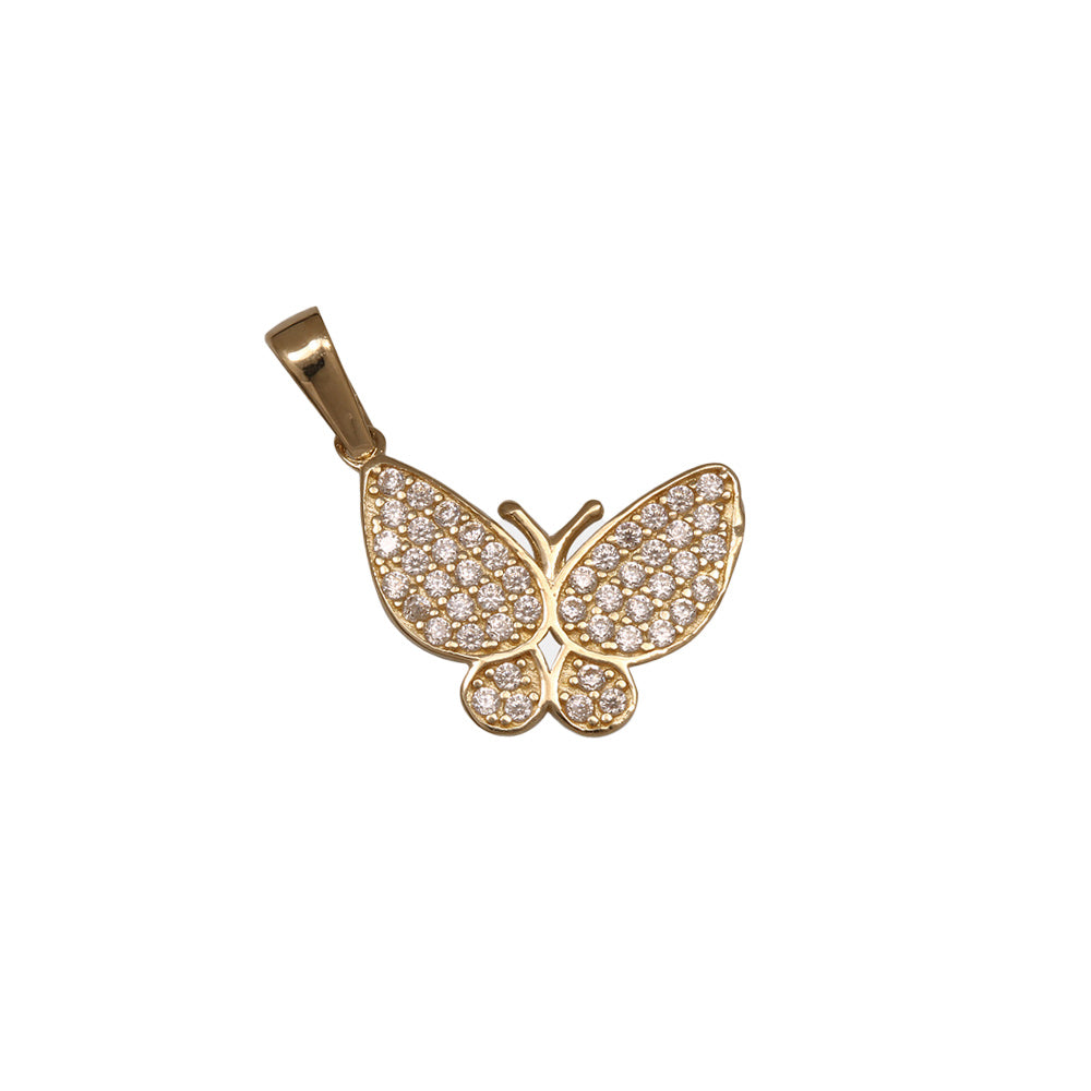 Dije diseño mariposa con circonia