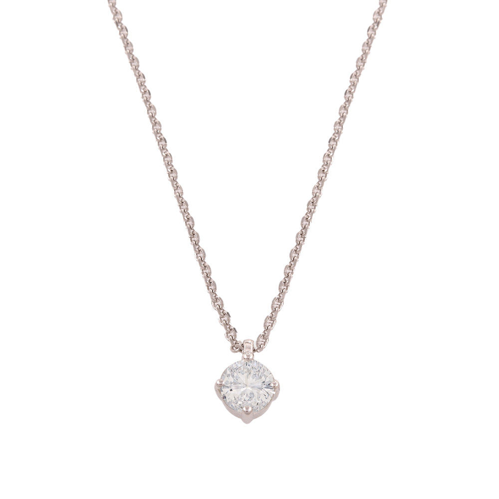 Cadena con dije solitario con diamante 0.20 ct