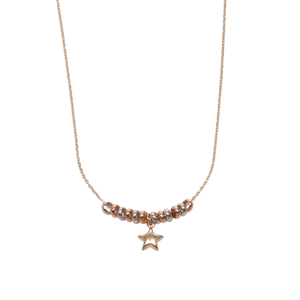 Gargantilla de aros con dije central de estrella