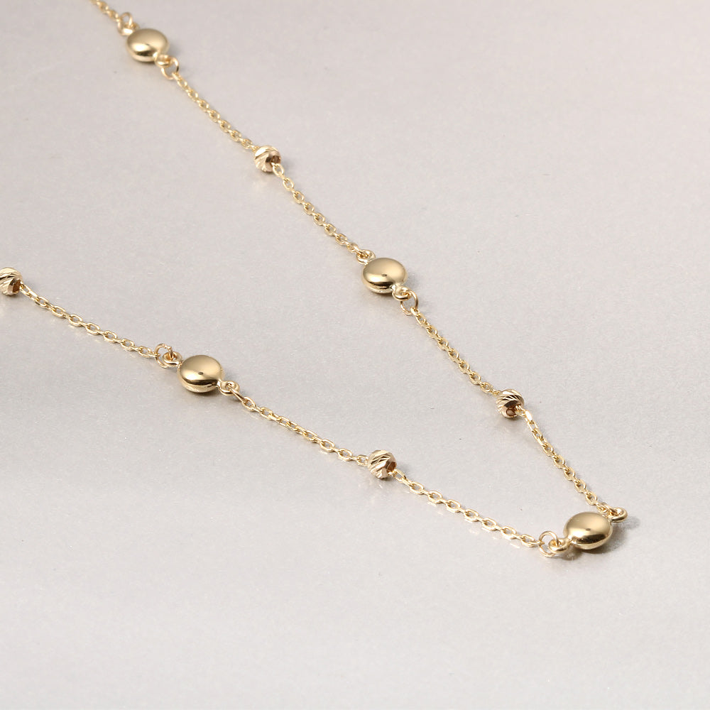 Gargantilla con esferas espaciadas con cadena