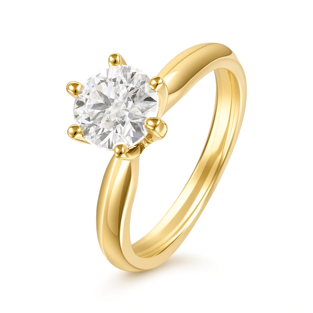 Anillo de compromiso solitario con diamante lab-grown 0.91 ct