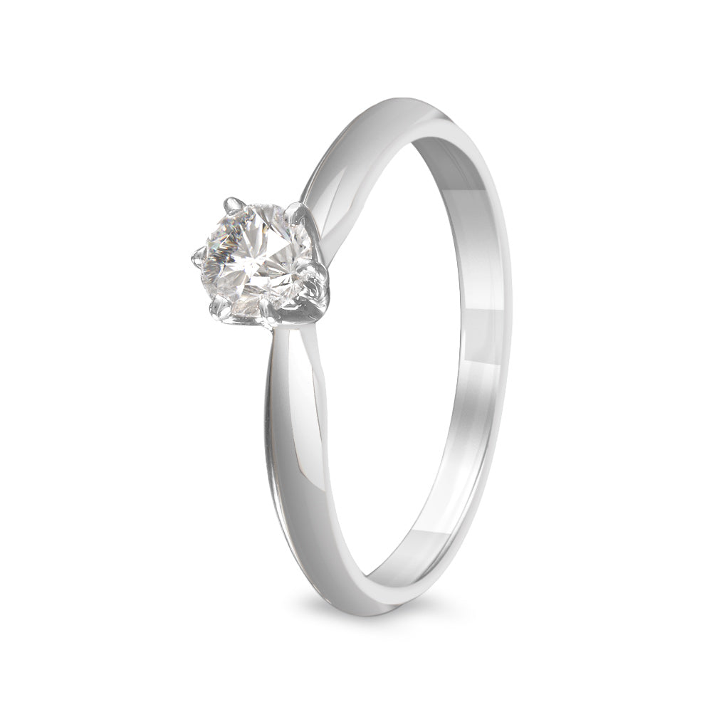 Anillo de compromiso solitario con diamante 0.31 ct