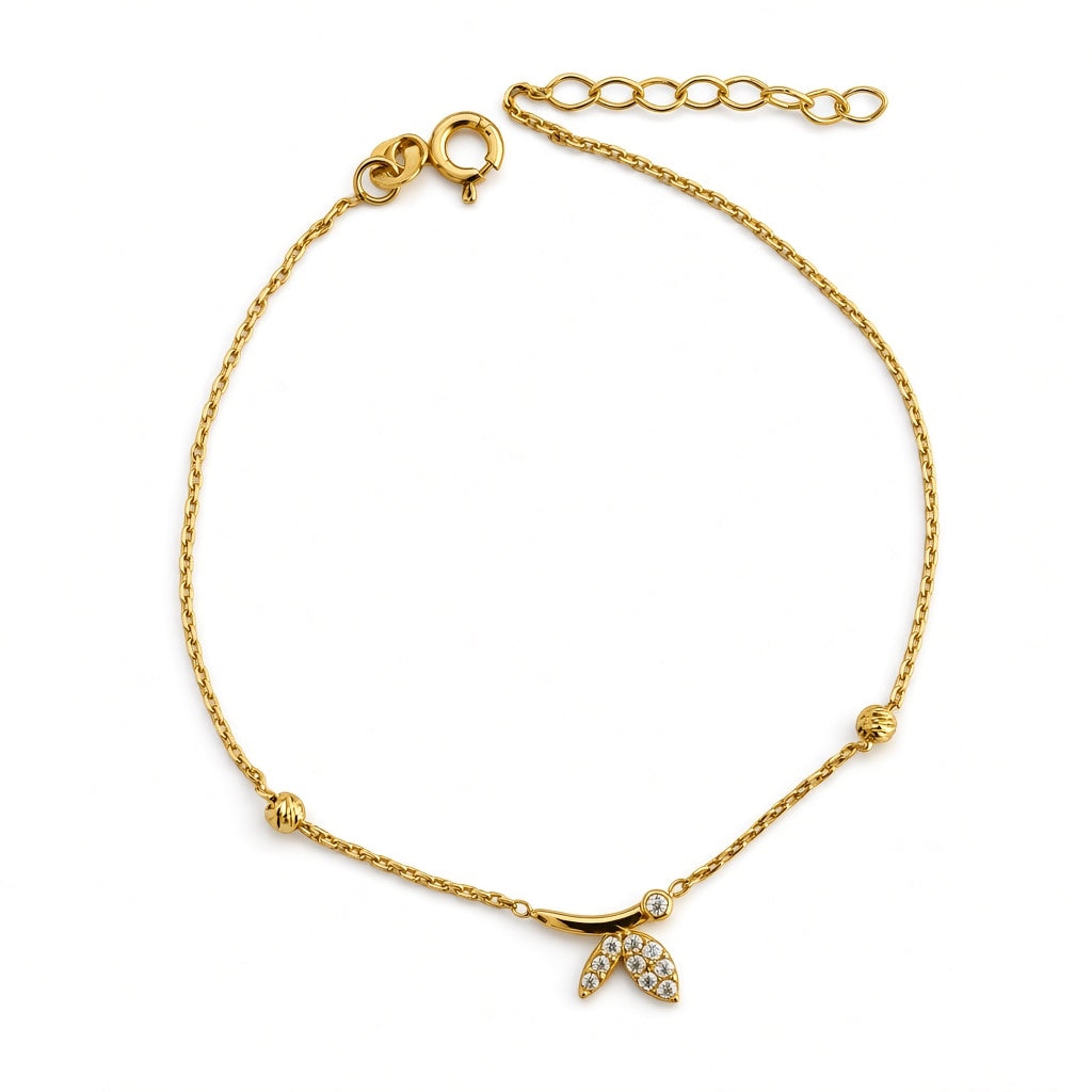 Pulsera con dije de libélula con circonia