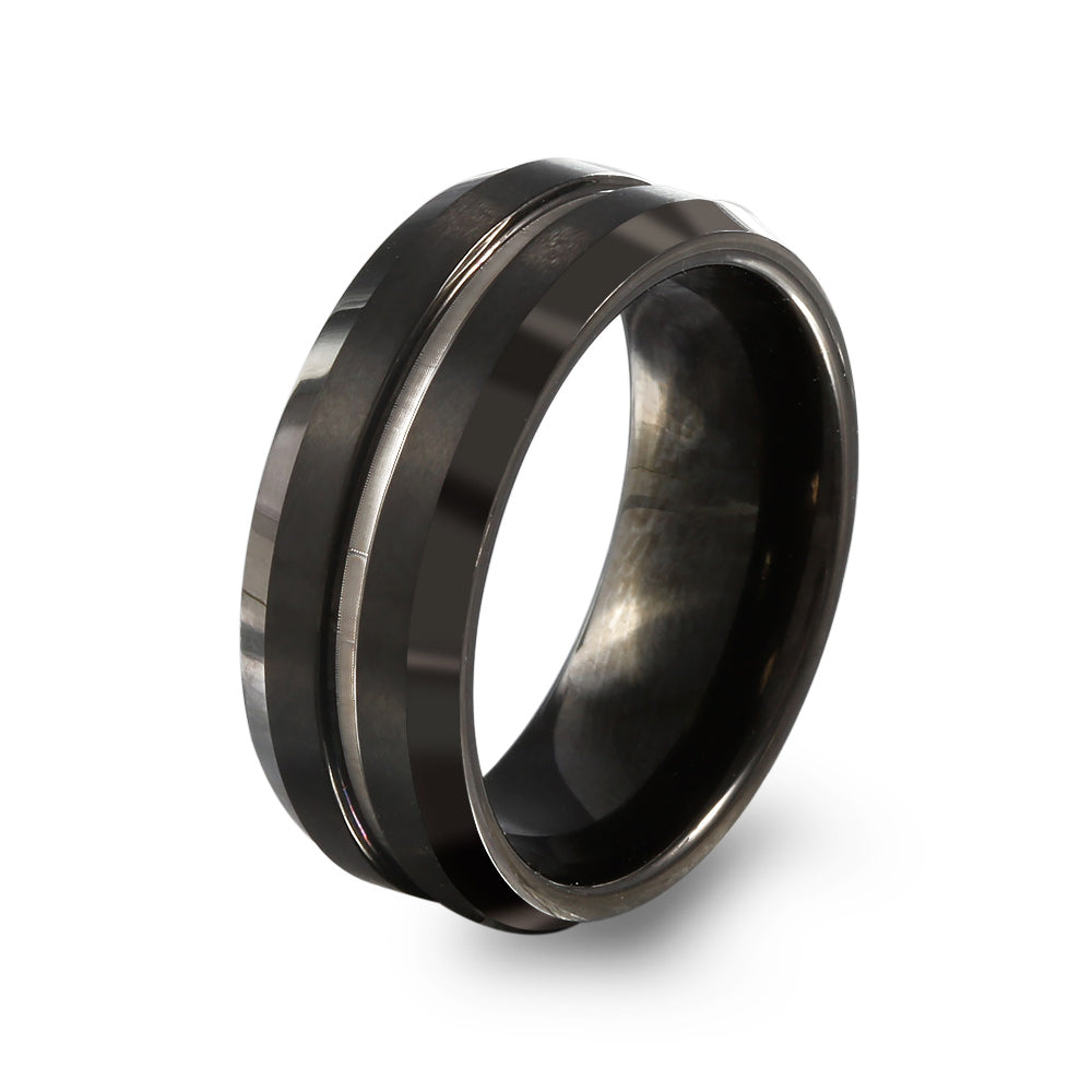 Argolla de tungsteno negro