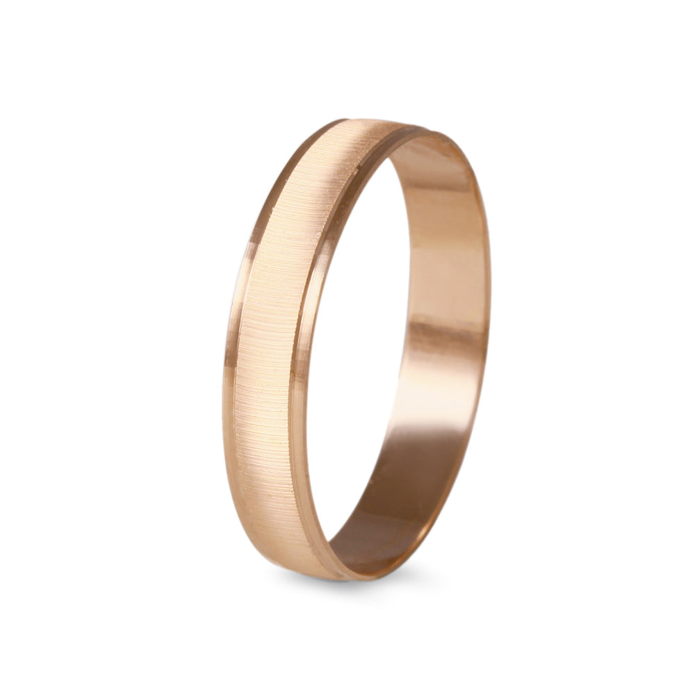 Argolla de matrimonio ligera diseño cepillada con bisel