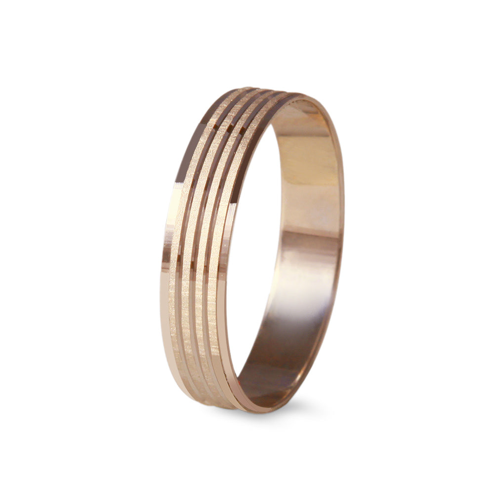 Argolla de matrimonio ligera diseño con líneas