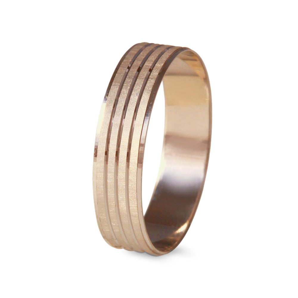 Argolla de matrimonio ligera diseño con líneas