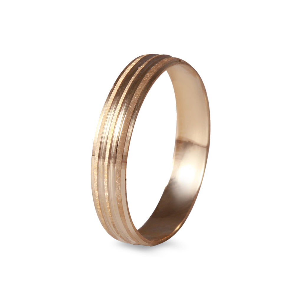 Argolla de matrimonio ligera diseño cepillado al centro