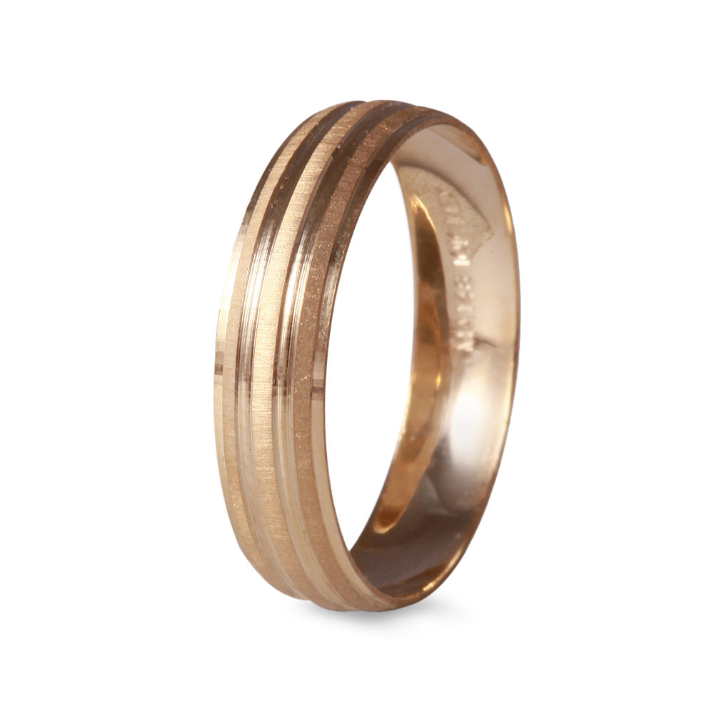 Argolla de matrimonio ligera diseño cepillado al centro