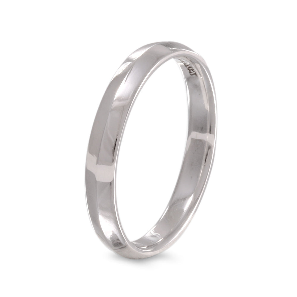 Argolla de matrimonio diseño dos aguas ancho 3 mm
