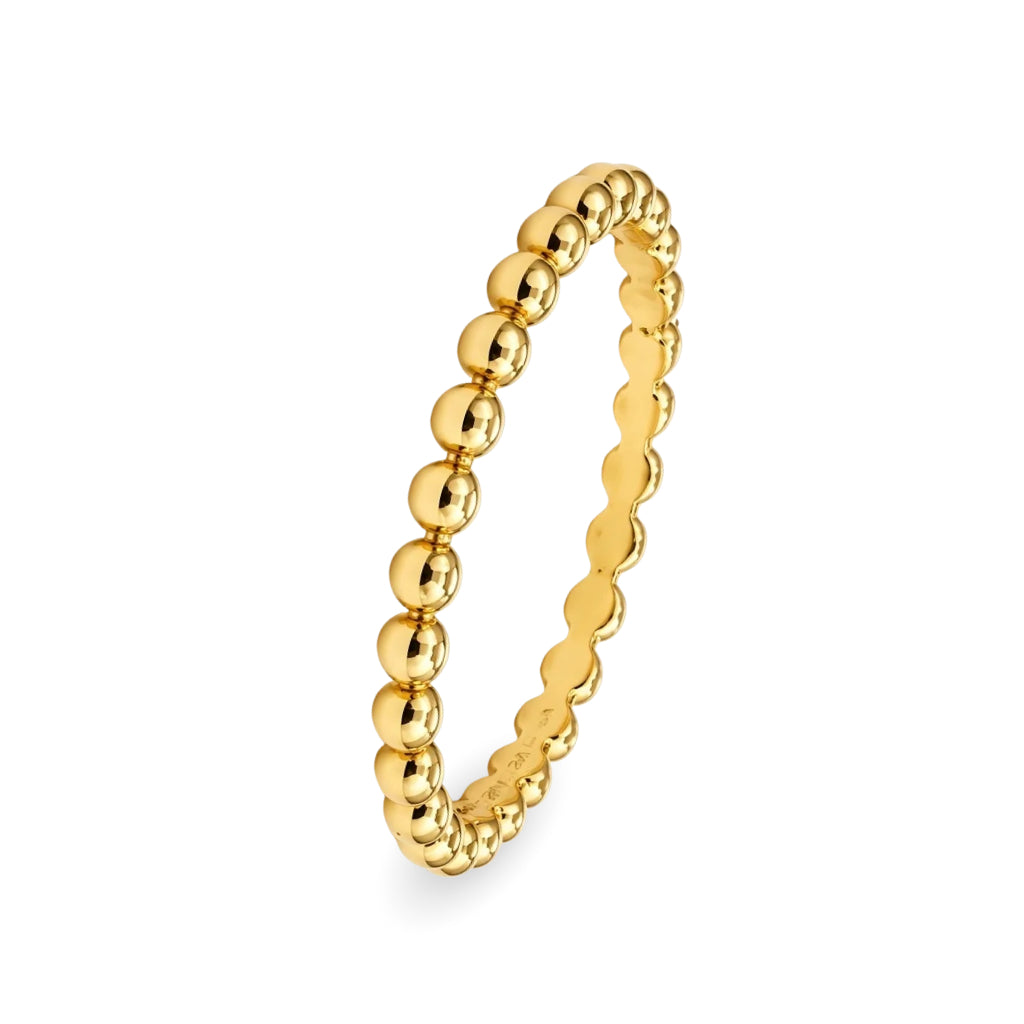 Anillo oro amarillo estilo bolitas