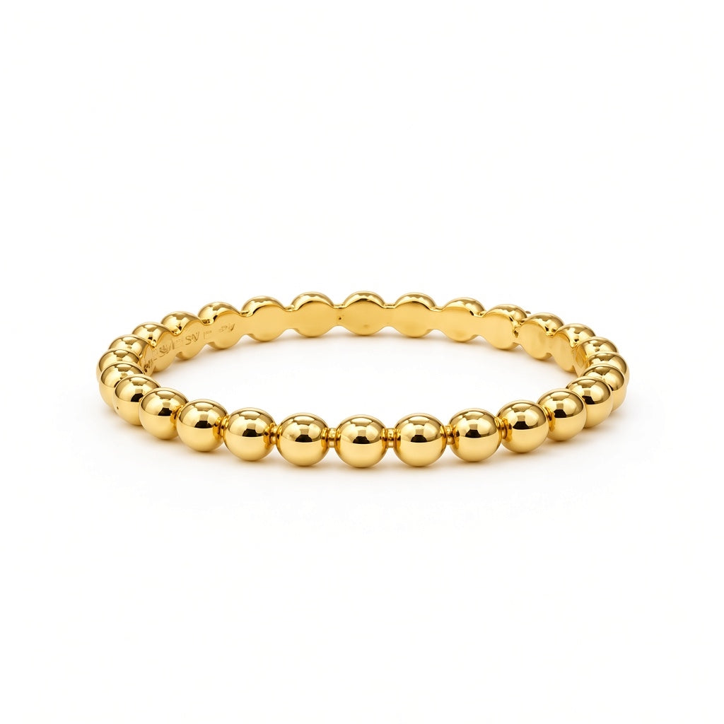 Anillo oro amarillo estilo bolitas