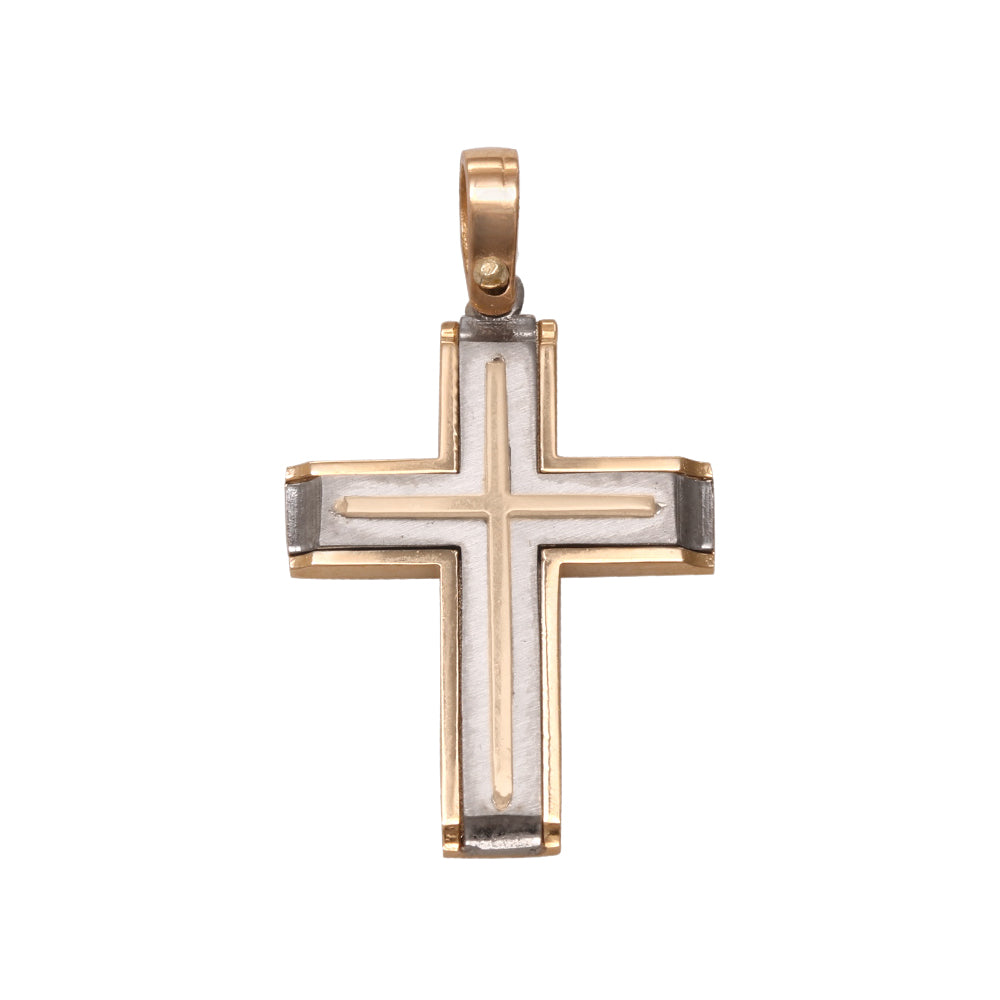 Cruz diseño moderno y geométrico con líneas