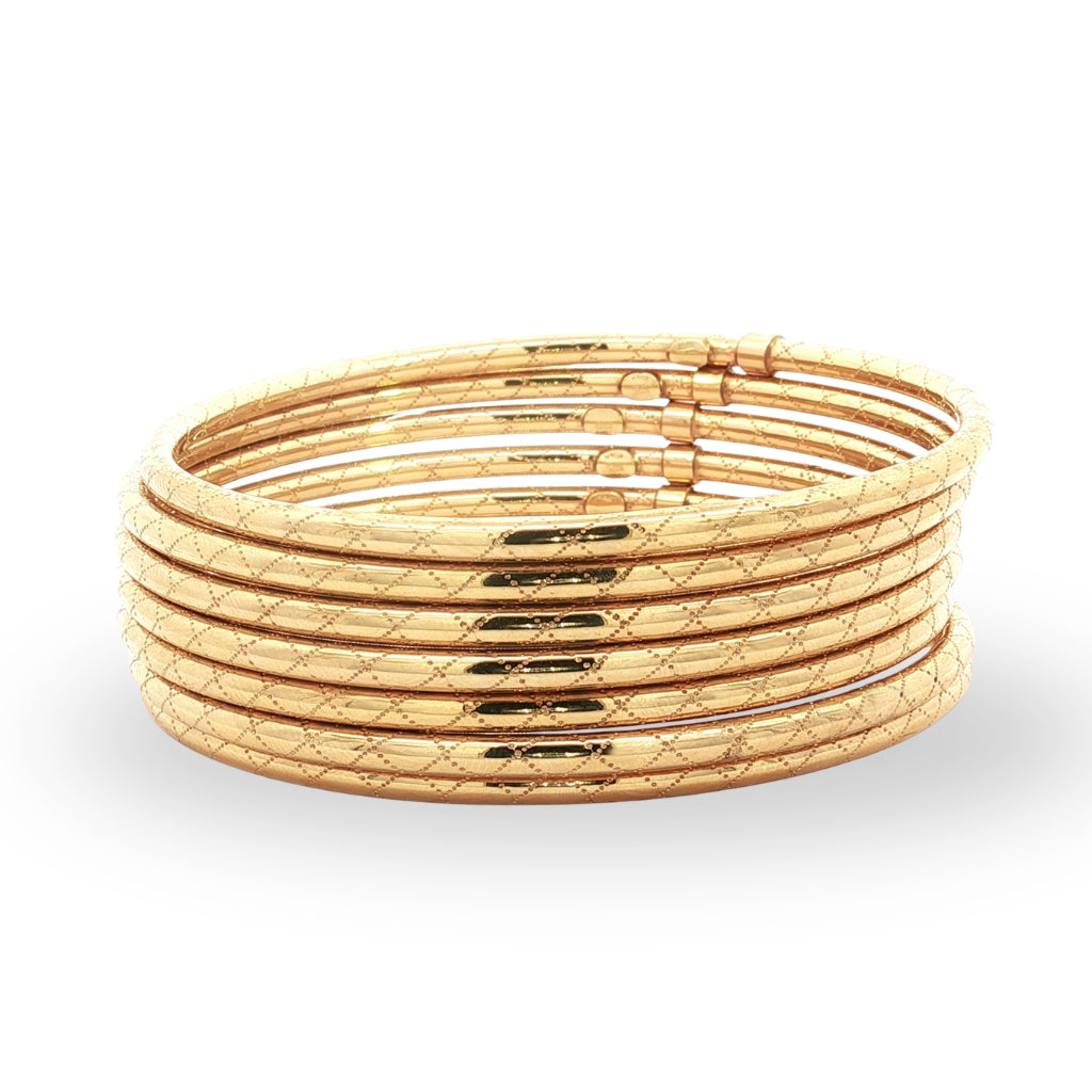 Semanario set de siete pulseras combinadas