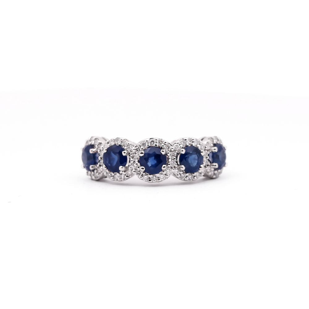 Churumbela con zafiro y diamantes