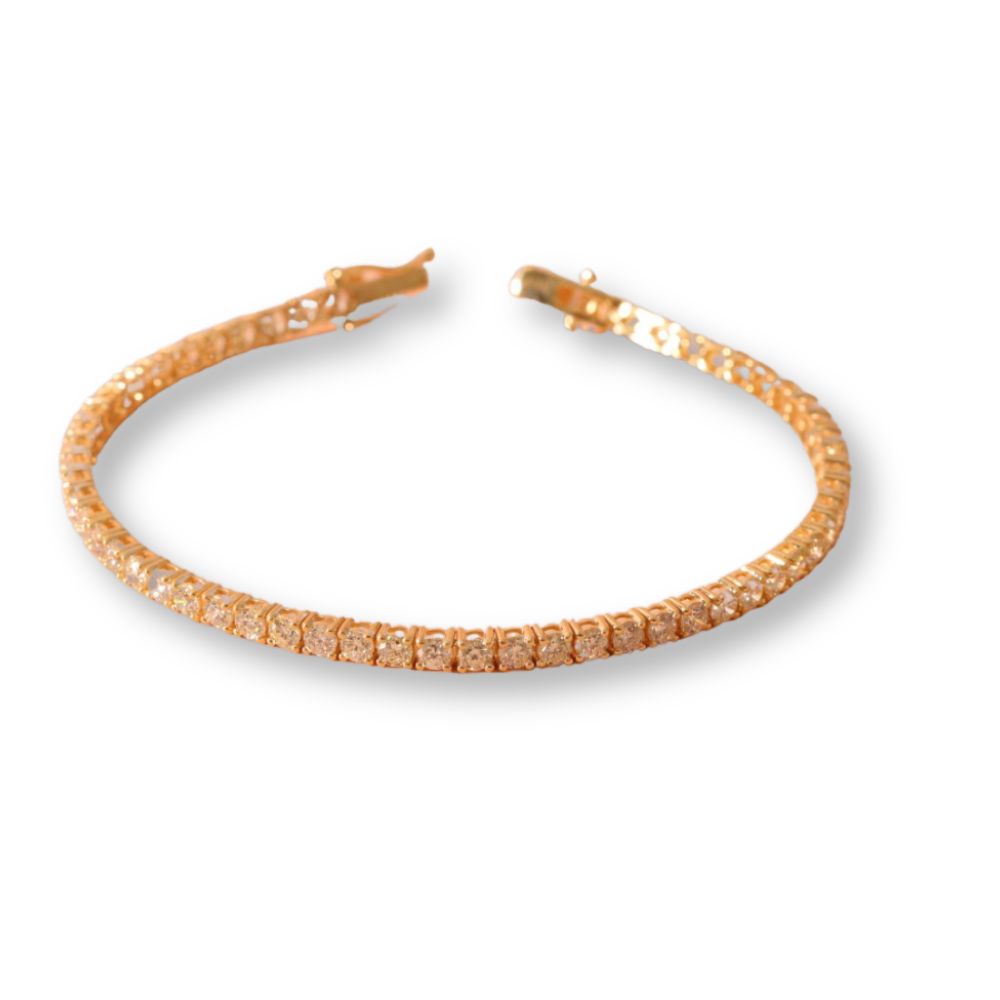 Brazalete estilo tennis con diamante